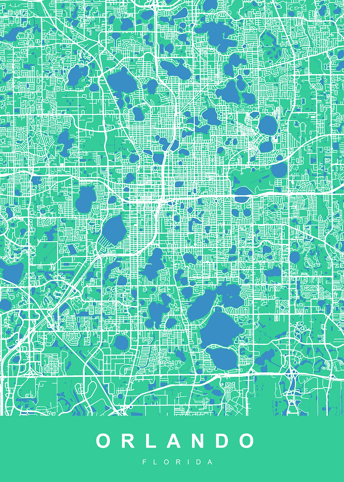 ORLANDO Map FLORIDA USA