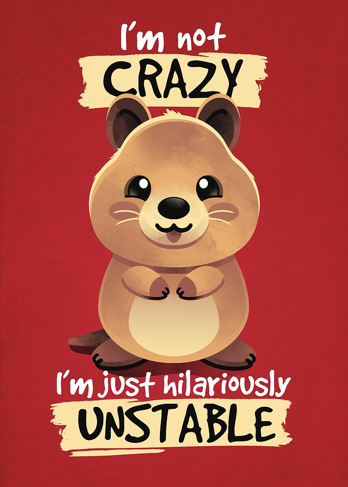 Cute crazy quokka