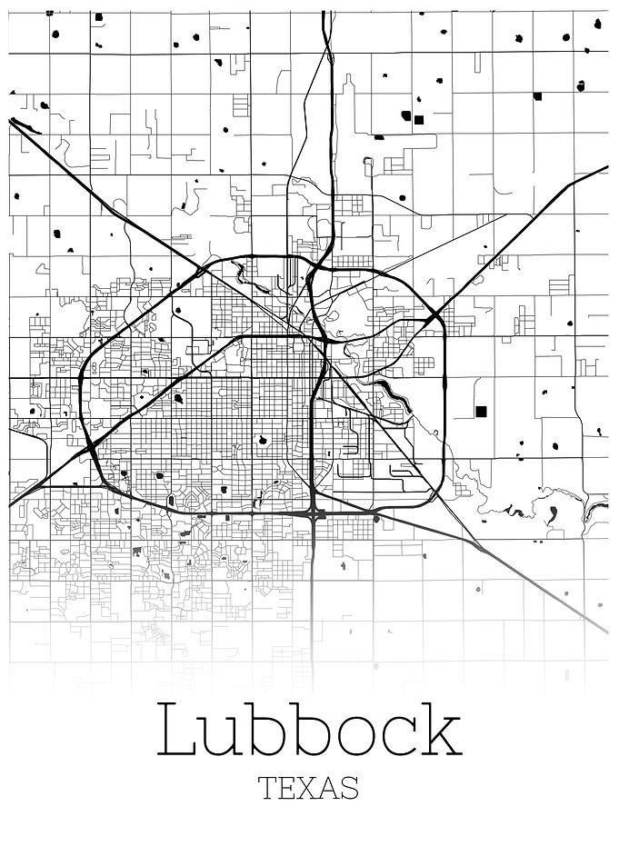 Lubbock Texas city map