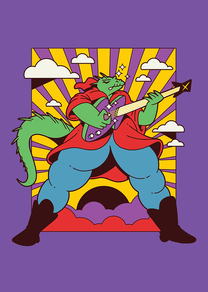 Lizard rockstar