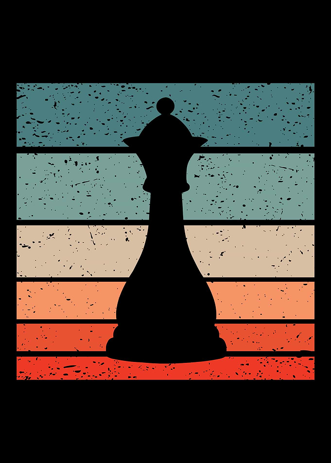 Queen Chess Retro Vintage