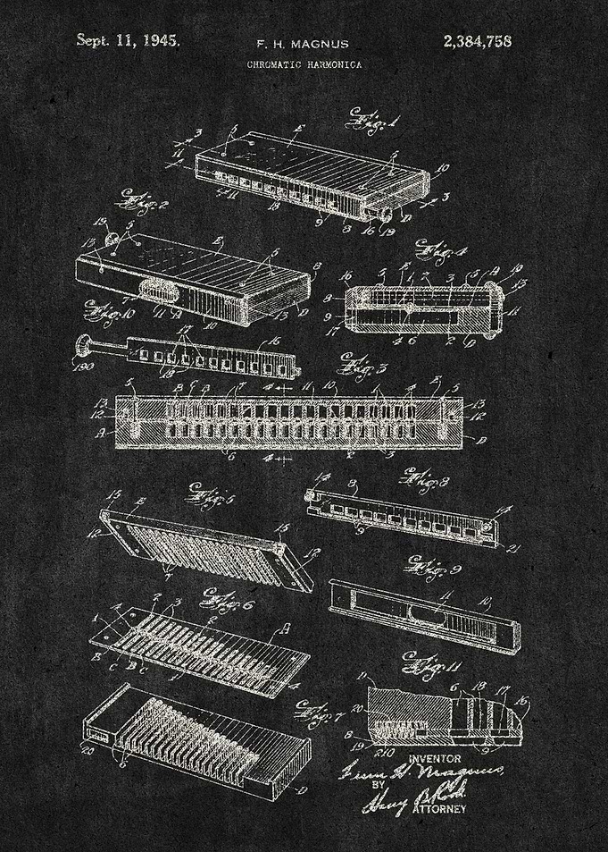 1945 Chromatic Harmonica