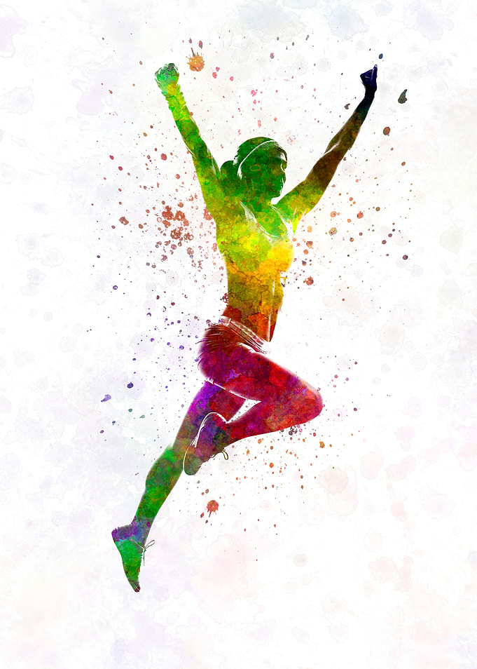 Winning runner athlete