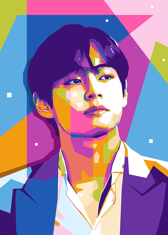 v taehyung bts pop art