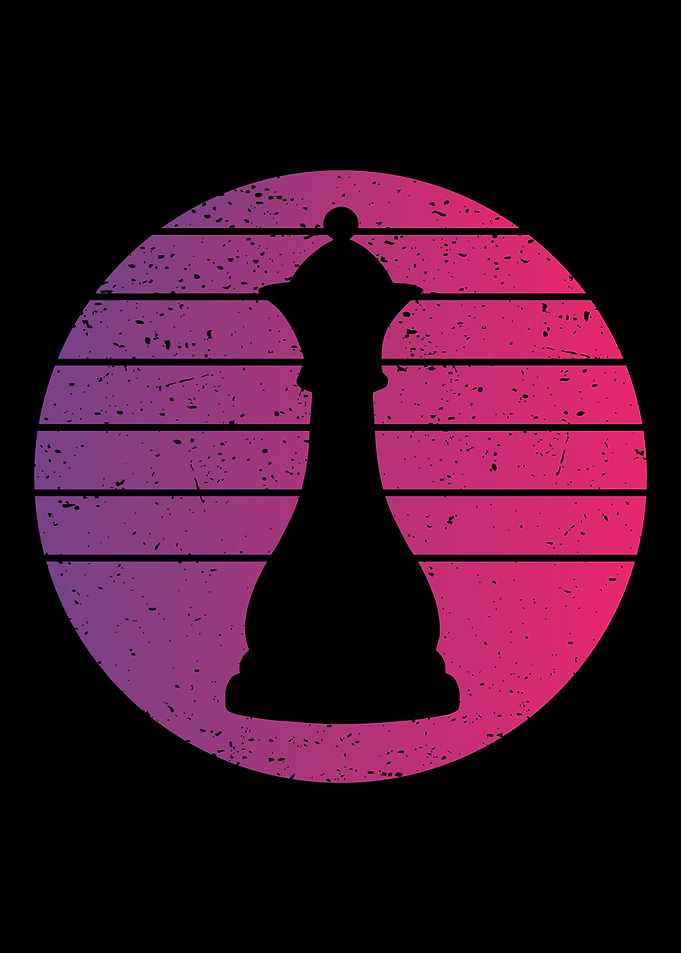 Queen Chess Retro Vintage