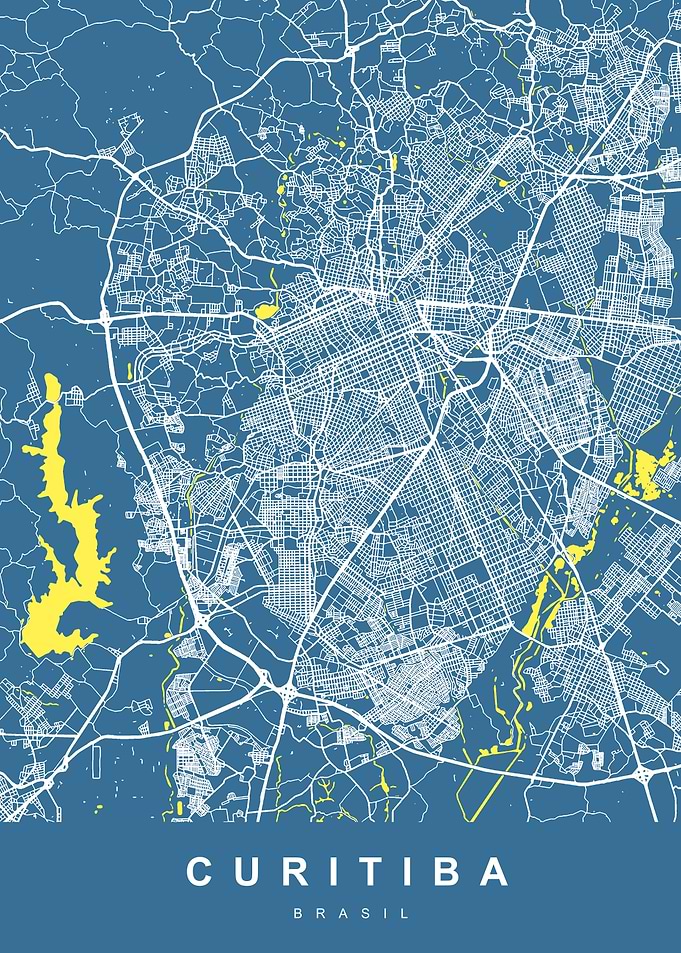 CURITIBA City Map BRASIL