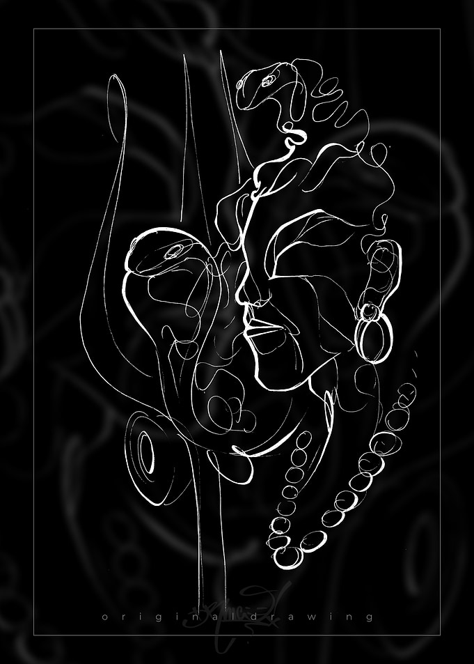 Linear Shiva Face Black