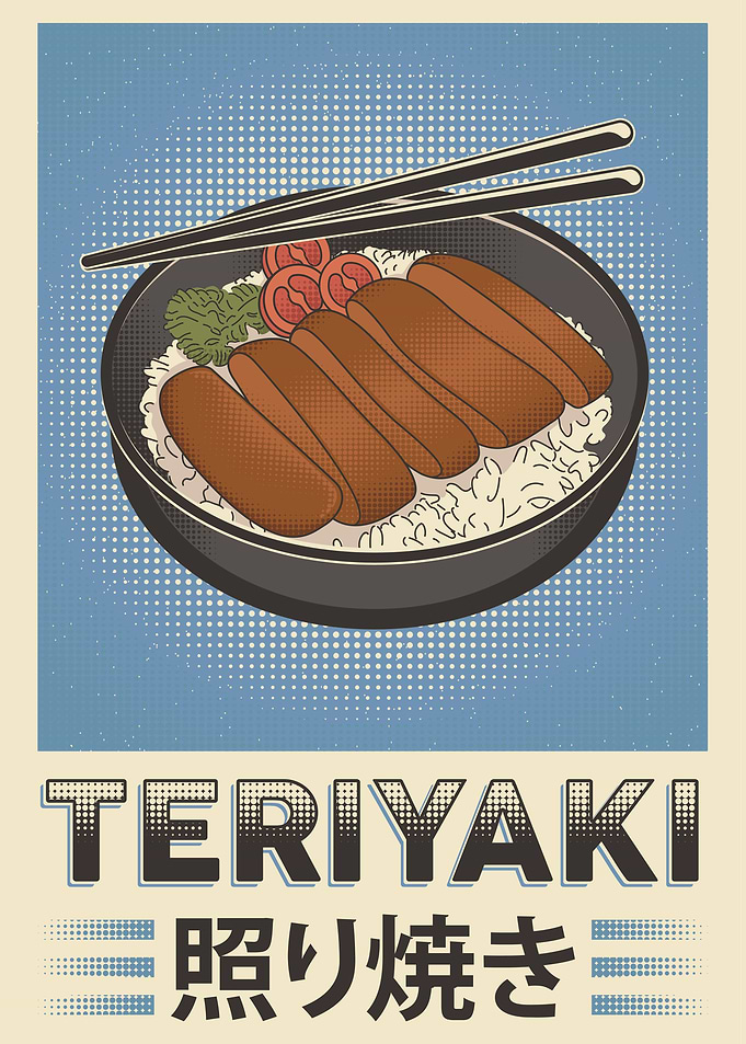 Retro Teriyaki Poster