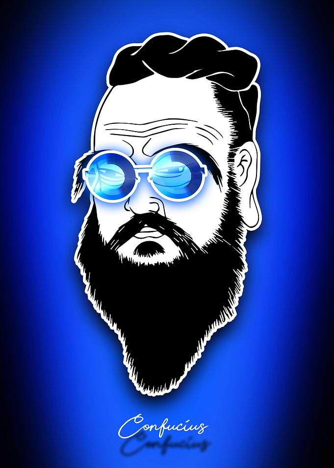 Confucius cool glasses