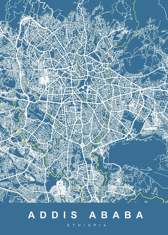 ADDIS ABABA Map ETHIOPIA
