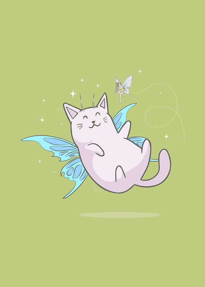 Fairycore Fairy Kawaii Cat