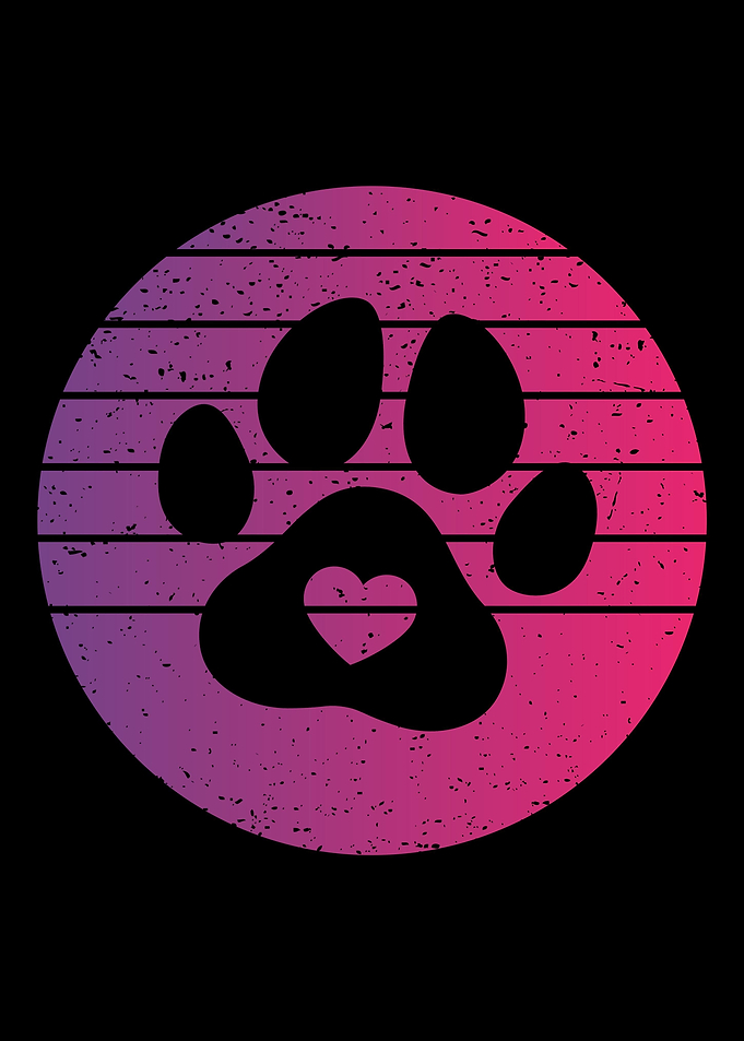Dog Paw Retro Vintage
