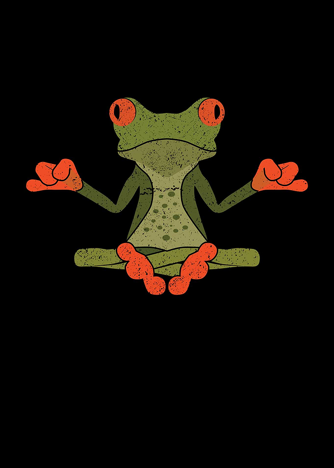 Yoga making frog