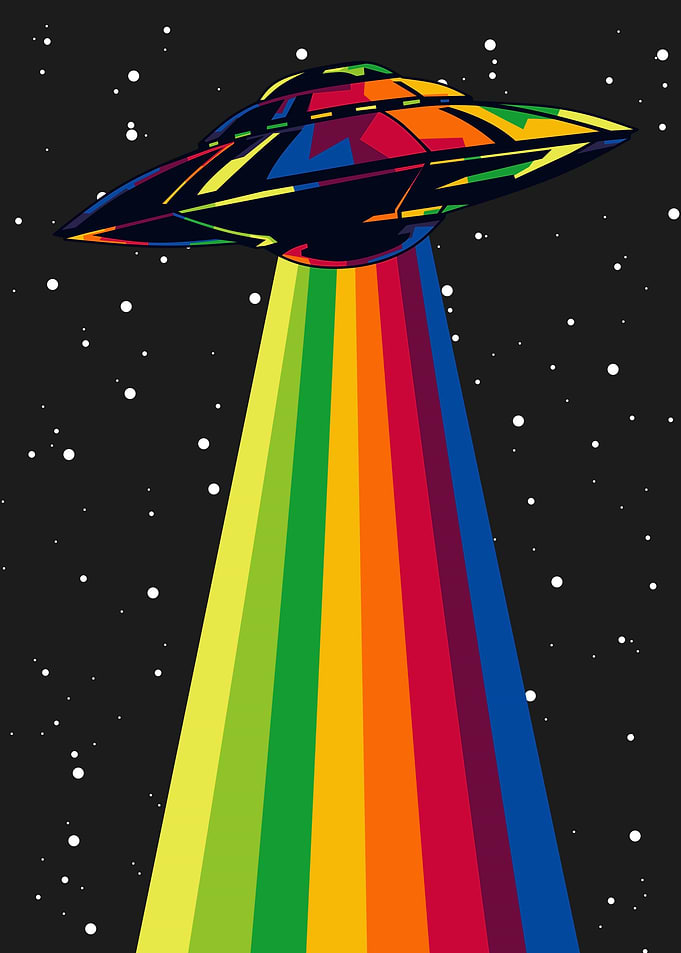 ufo alien popart