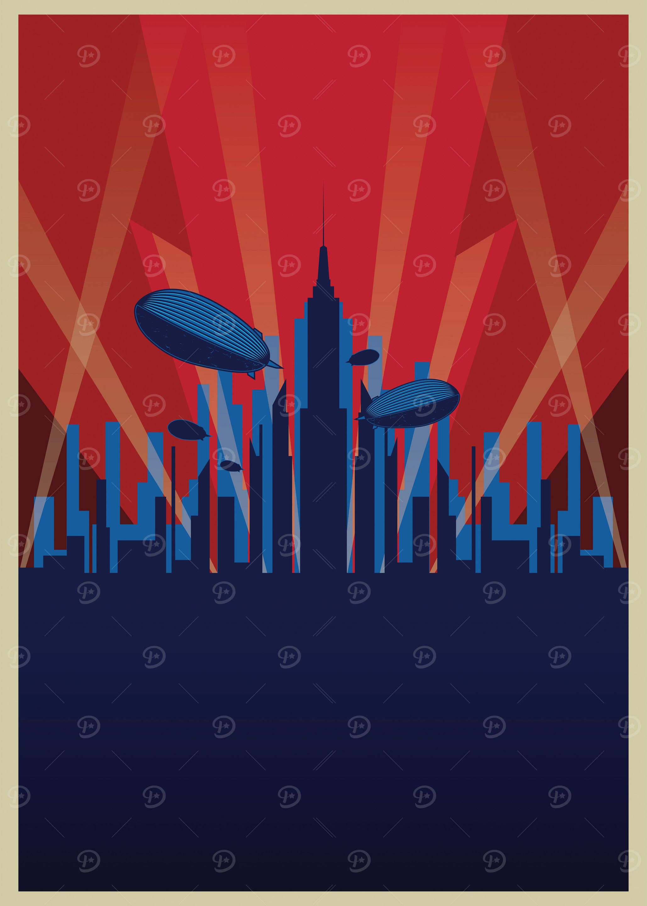 Vintage Art Deco City