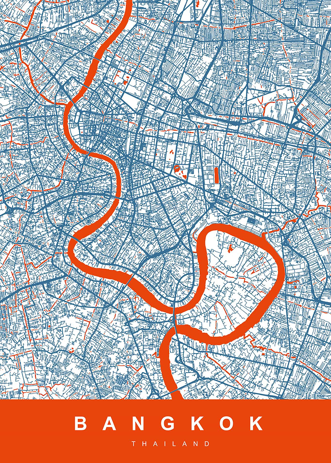 BANGKOK City Map THAILAND