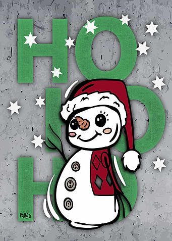 Ho Ho Ho Christmas Snowman