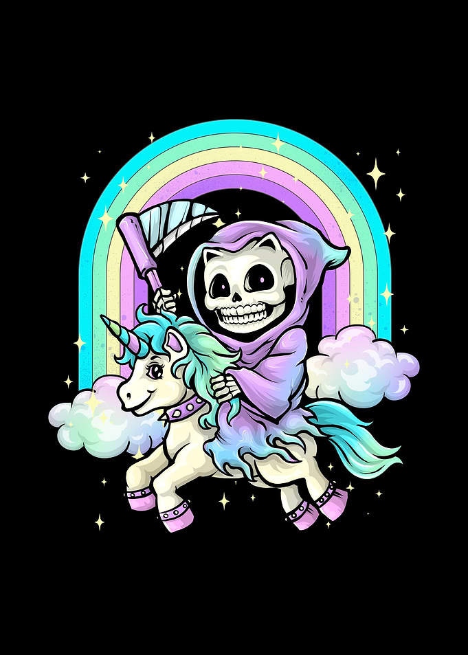 Pastel Goth Grim Reaper