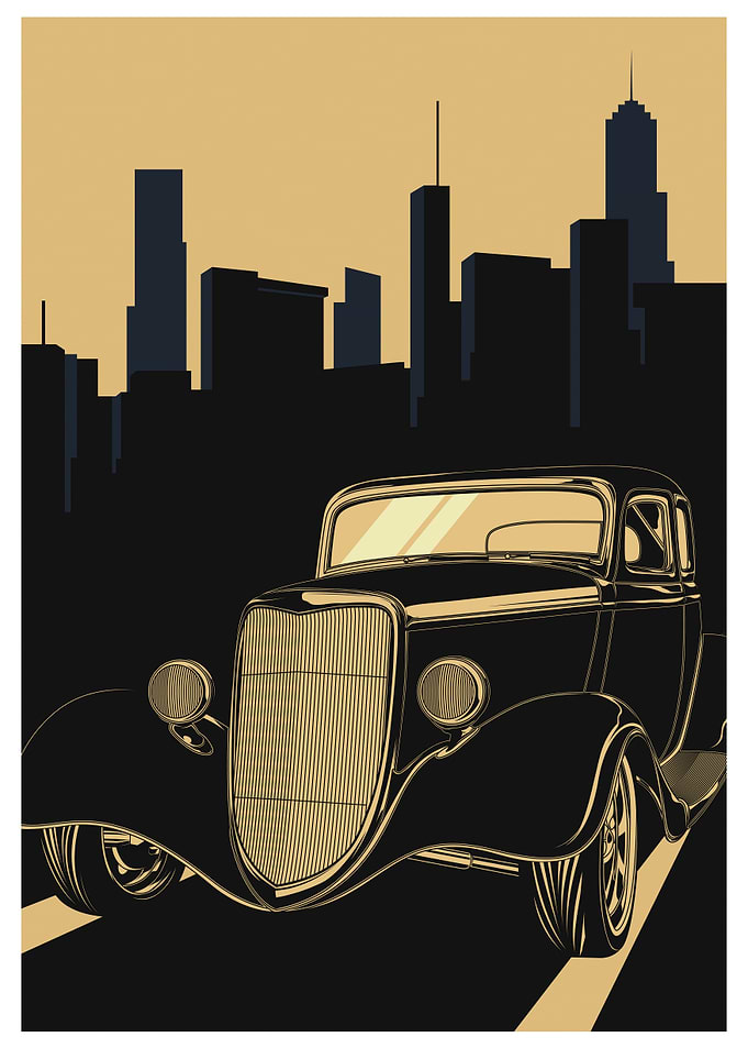 Vintage Art Deco Car