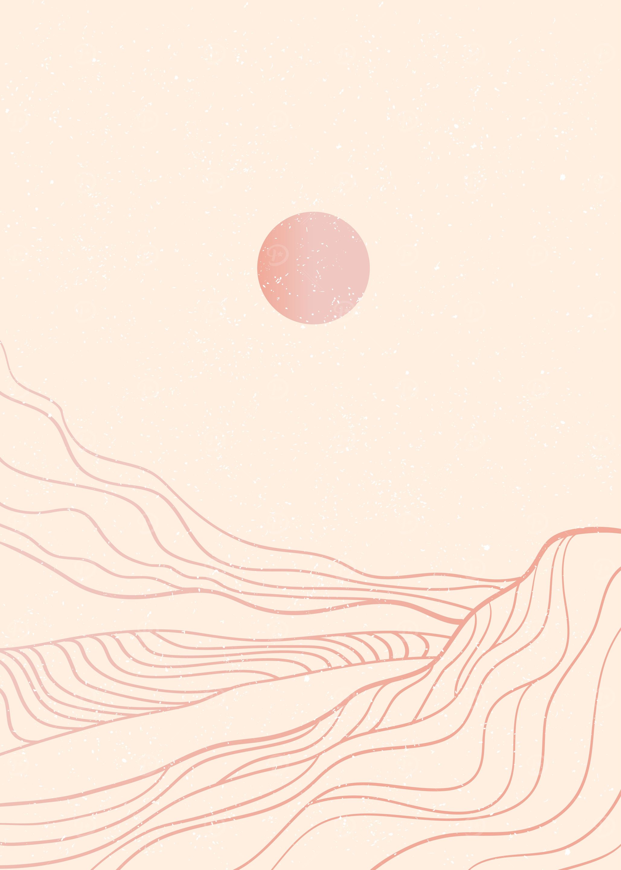 ABSTRACT MOUNTAIN LINE ART