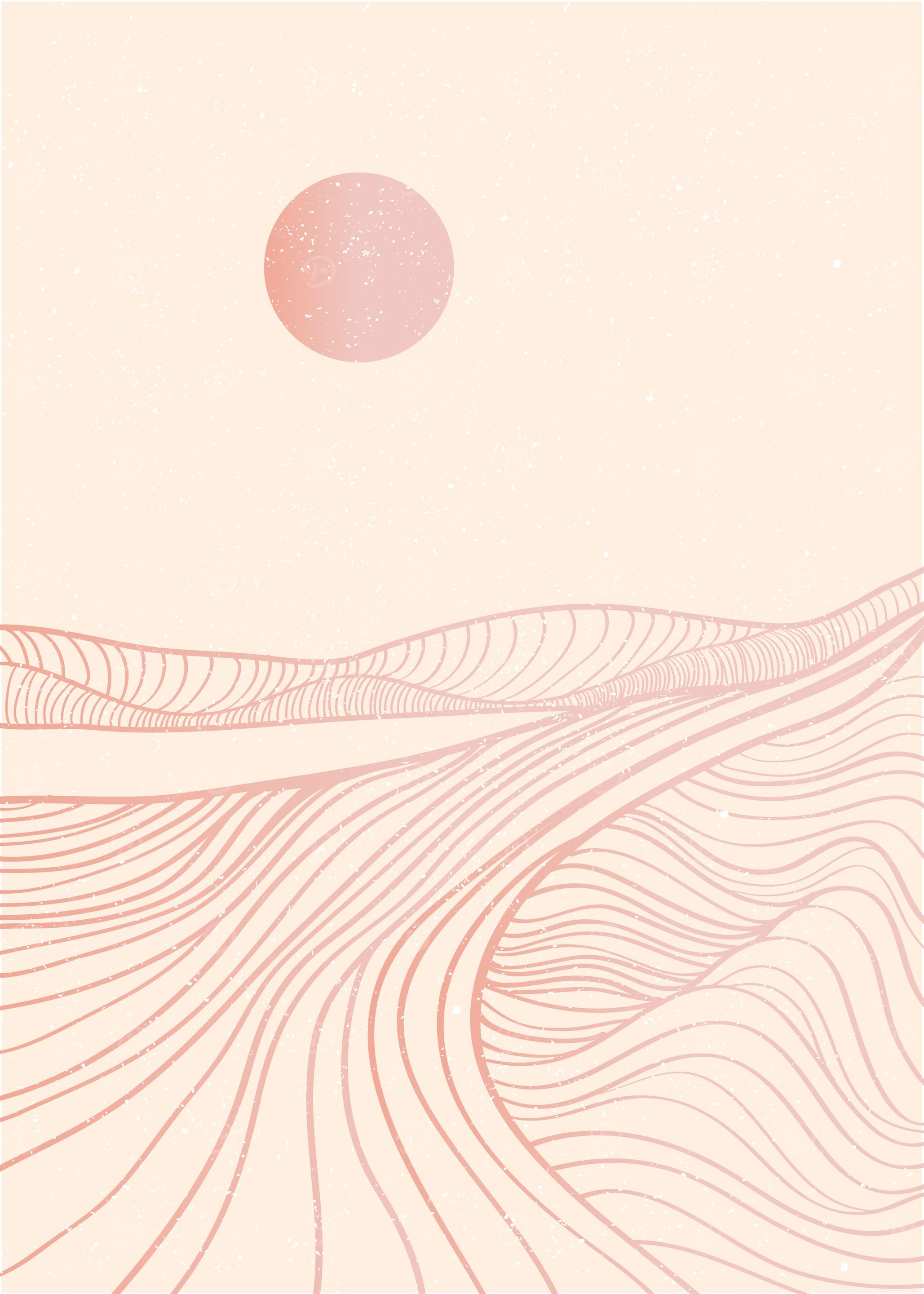 ABSTRACT MOUNTAIN LINE ART