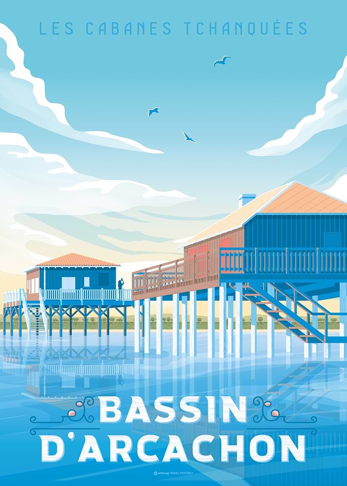 Arcachon Travel Art Poster