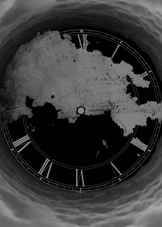 Clock and clouds