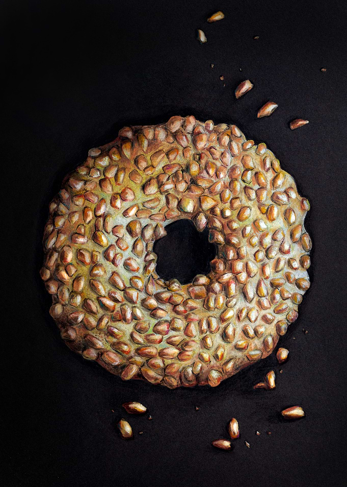 Peanut cookies on black