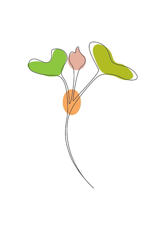 Flower one line art