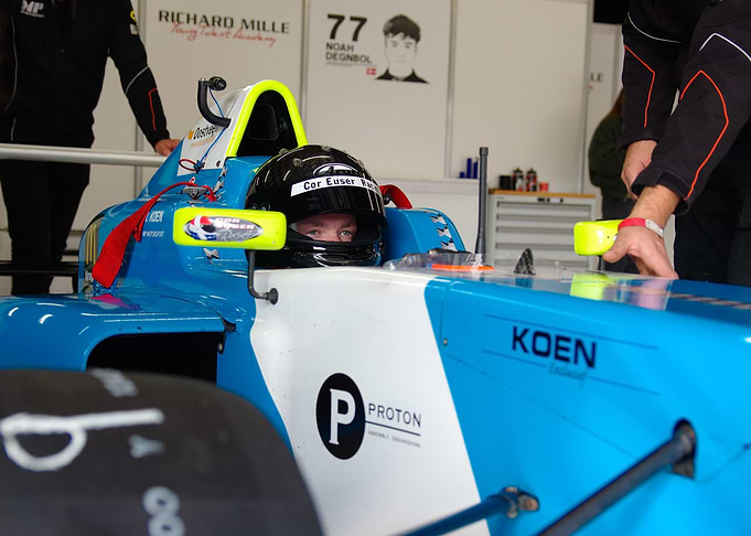 Driver in car ready
