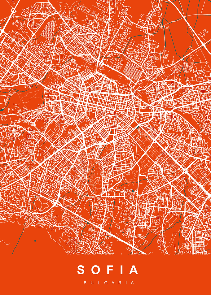 SOFIA City Map BULGARIA