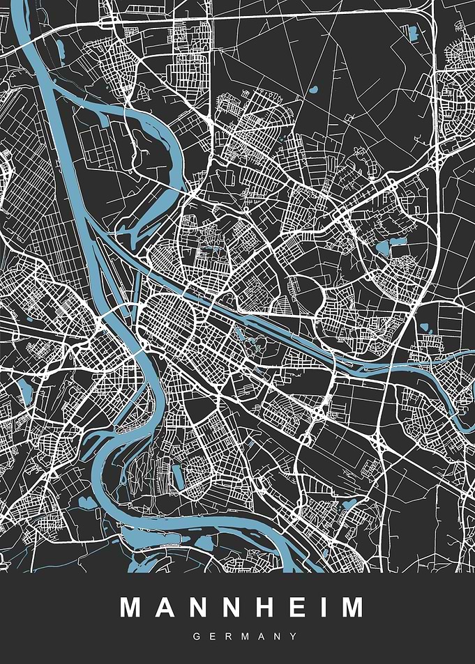 MANNHEIM City Map GERMANY