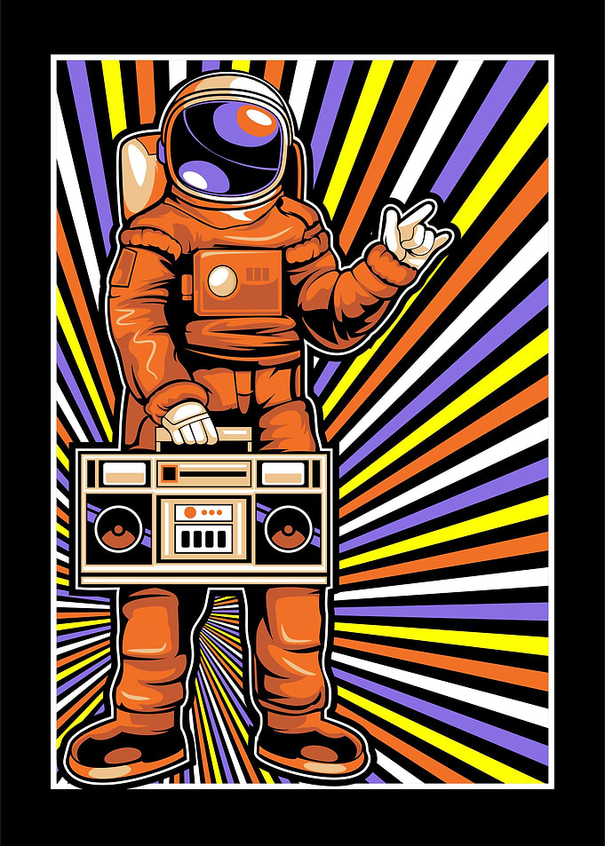 Retro astronaut