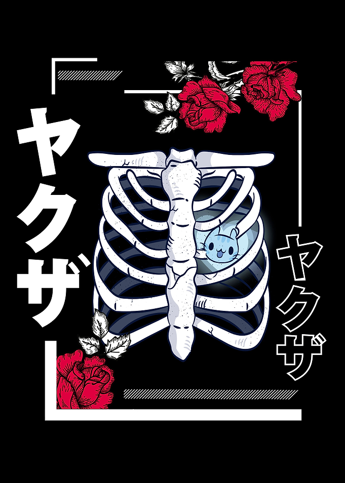 Cute cat skeleton