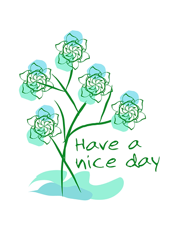 Cute flowers art