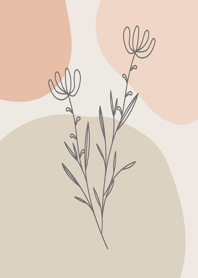 Floral botanical poster