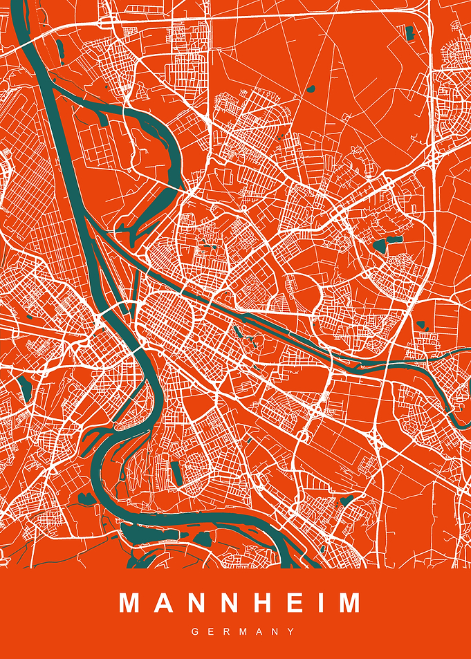 MANNHEIM City Map GERMANY