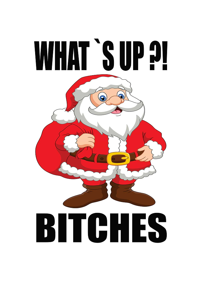 Whats Up Bitches Santa