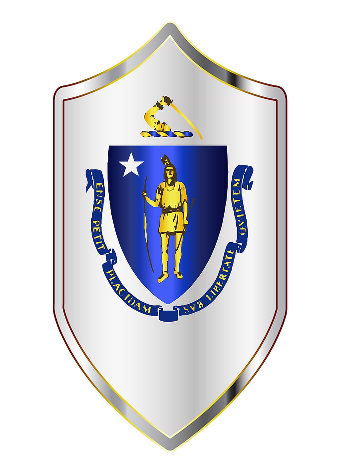 Massachusetts Flag Shelfd
