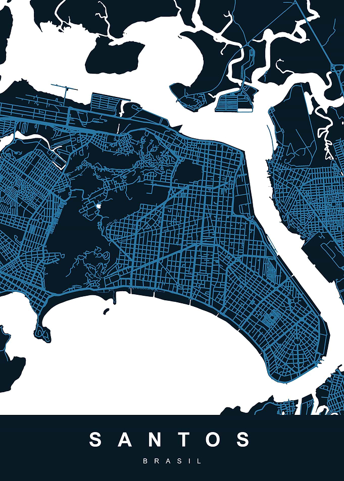 SANTOS Map BRAZIL