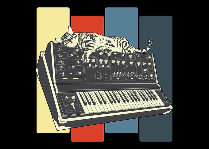 Synthesizer Keyboard Cat