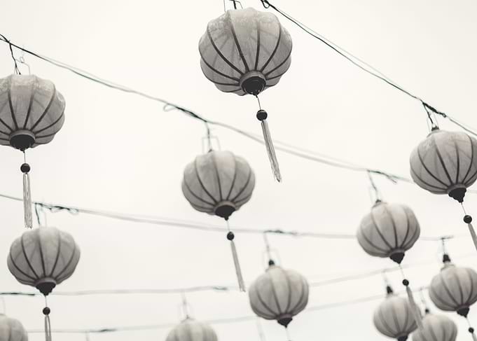 White Lampions In Vietnam
