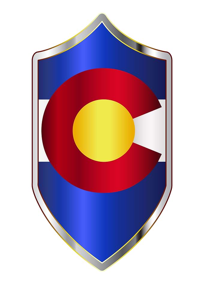 Colorado Flag On Shield