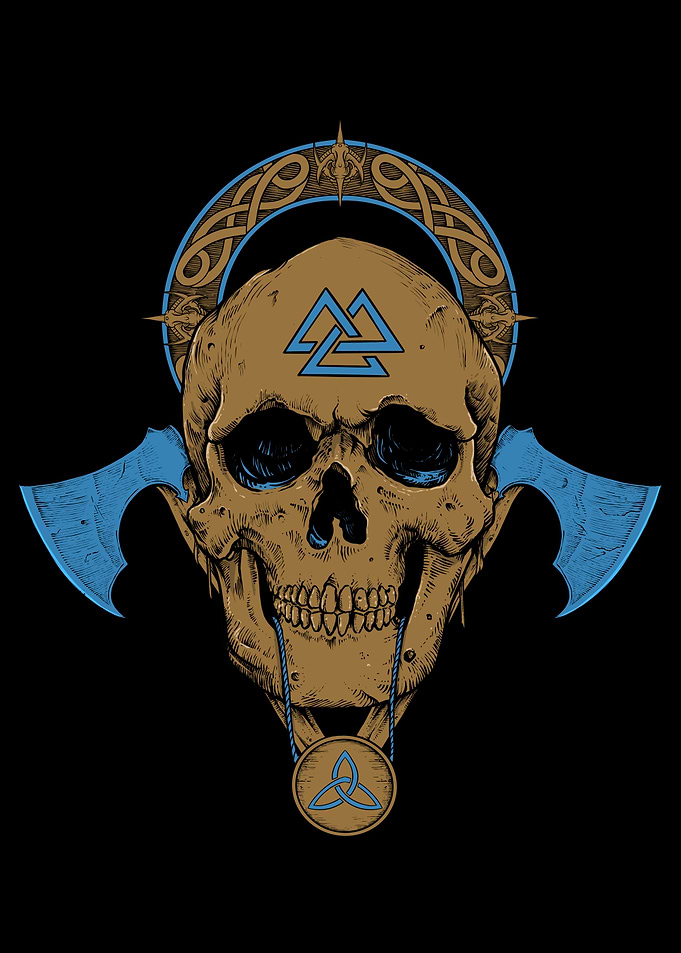 Pagan Norse Viking Skull