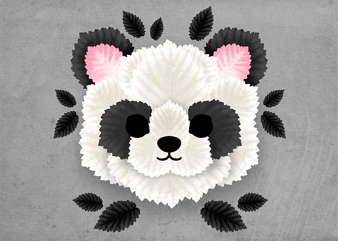 Panda of leaves