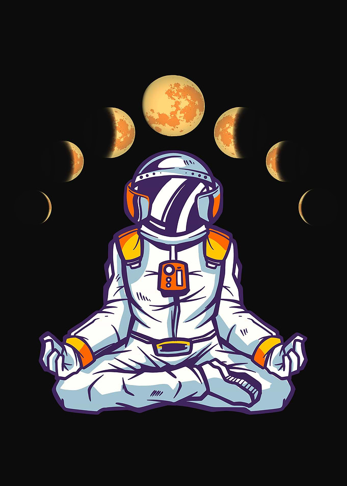 Astronaut yoga pose