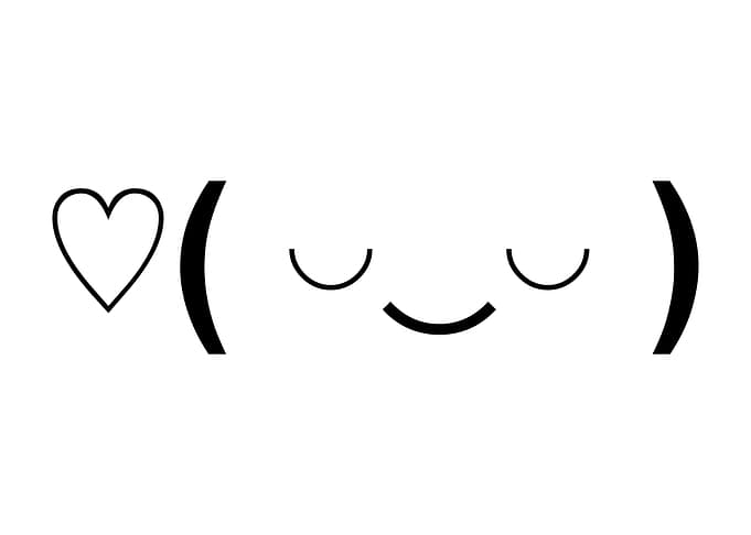 Kaomoji Emoticon Love