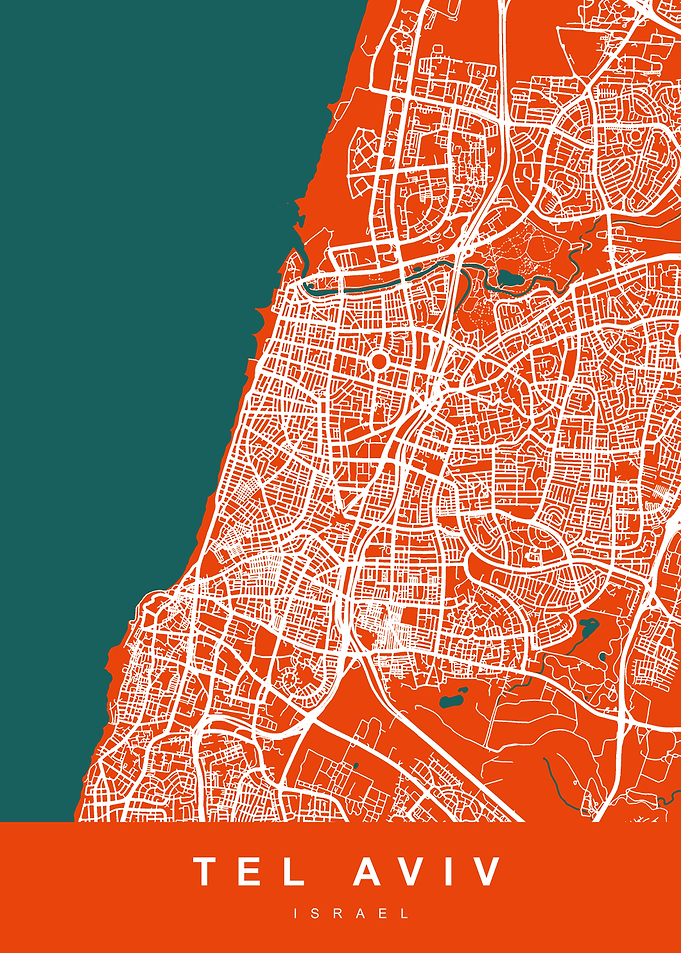TEL AVIV Map ISRAEL