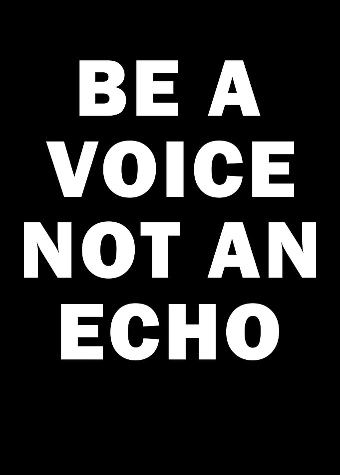 Be A Voice Not an Echo