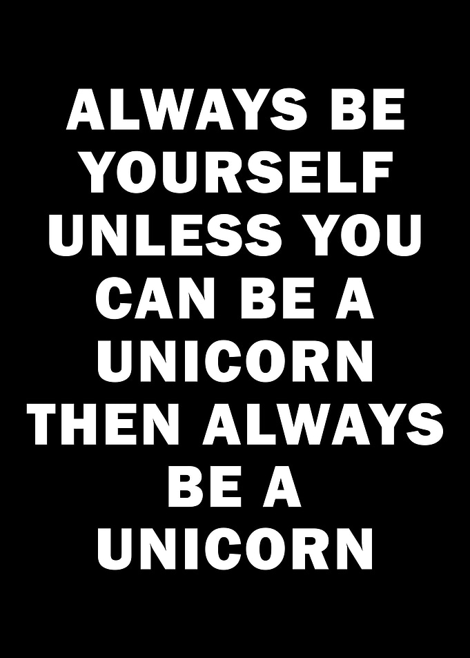 Unicorn Saying Simple